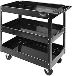 Carros de herramientas con bandejas abiertas para acceso rápido