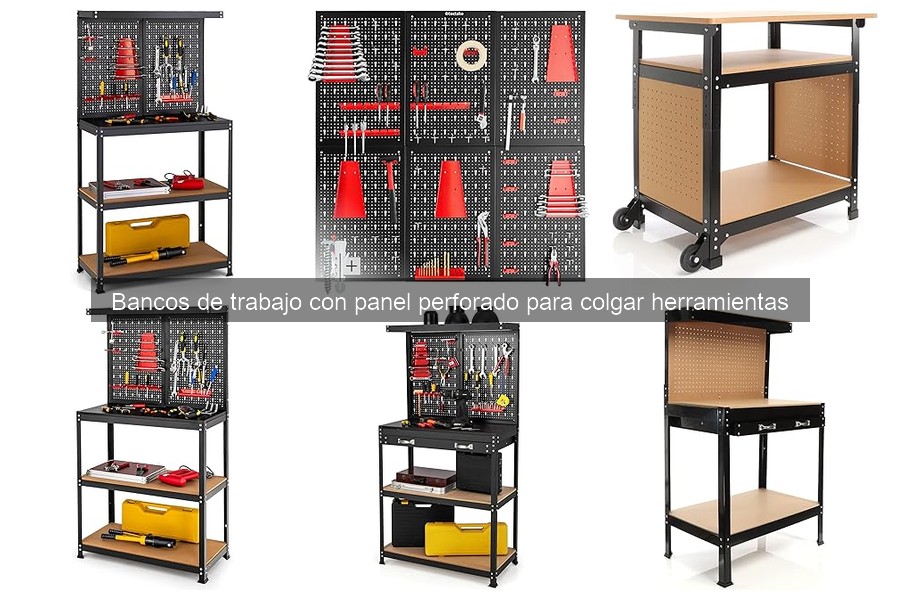 Accesorios indispensables para bancos de trabajo con panel perforado