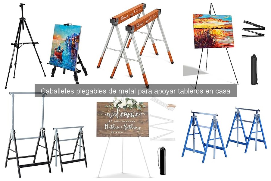 Caballetes Plegables de Metal para Proyectos de Bricolaje