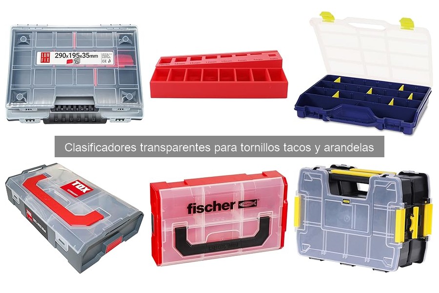 Clasificadores Transparentes para Tornillos, Tacos y Arandelas