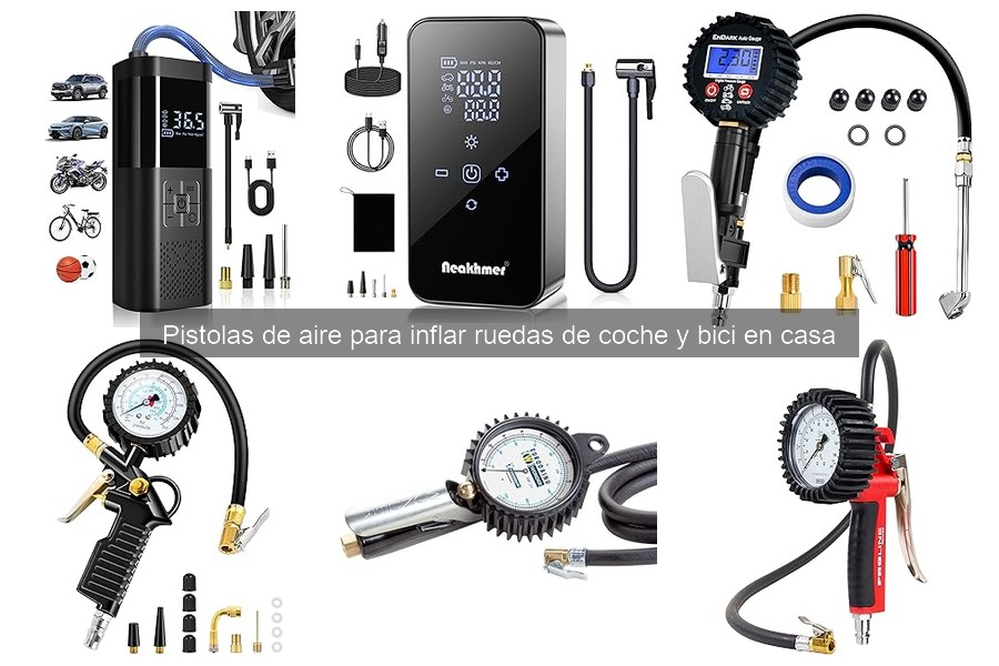 Cómo usar una pistola de aire para inflar ruedas de coche y bici