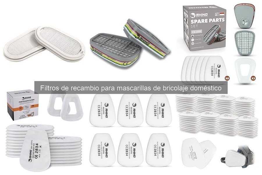 Comparativa de filtros de recambio para mascarillas de bricolaje