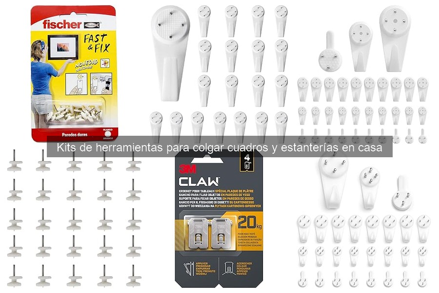 Comparativa de kits de herramientas para colgar cuadros en casa