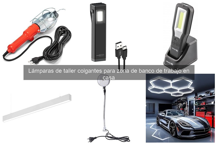 Descubre los tipos de lámparas de taller colgantes para tu banco