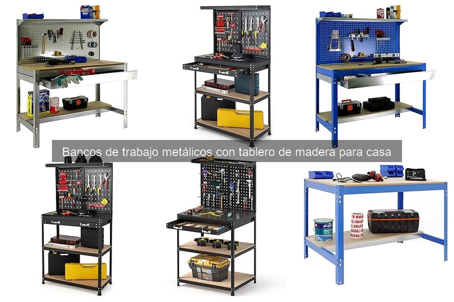 Dónde comprar bancos de trabajo metálicos con tablero de madera