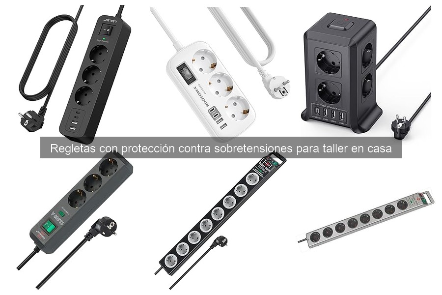 Guía sobre regletas con protección contra sobretensiones para talleres
