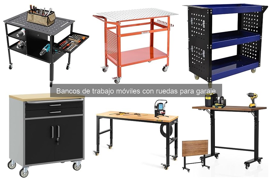 Mejores bancos de trabajo móviles con ruedas para bricolaje