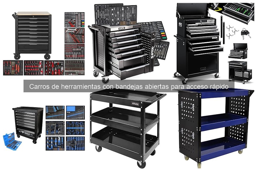 Mejores carros de herramientas con bandejas abiertas para el hogar