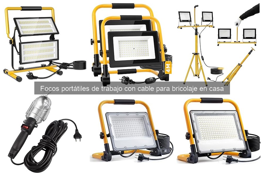 Mejores focos portátiles de trabajo con cable para bricolaje