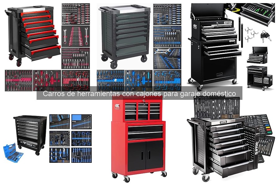Organiza tus herramientas en un carro con cajones eficientemente