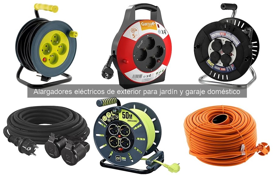 Tipos de alargadores eléctricos para jardín y garaje