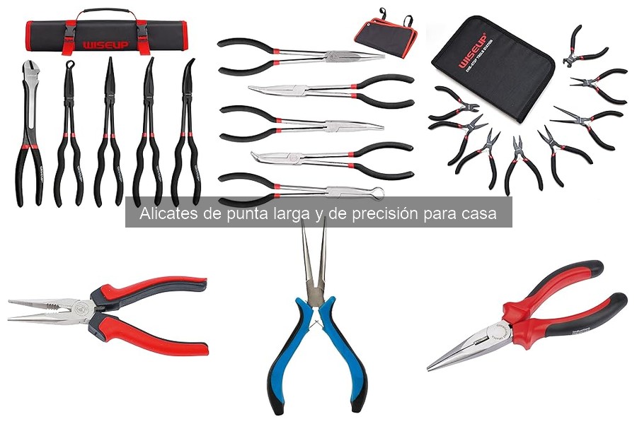Tipos de alicates de punta larga y de precisión para bricolaje