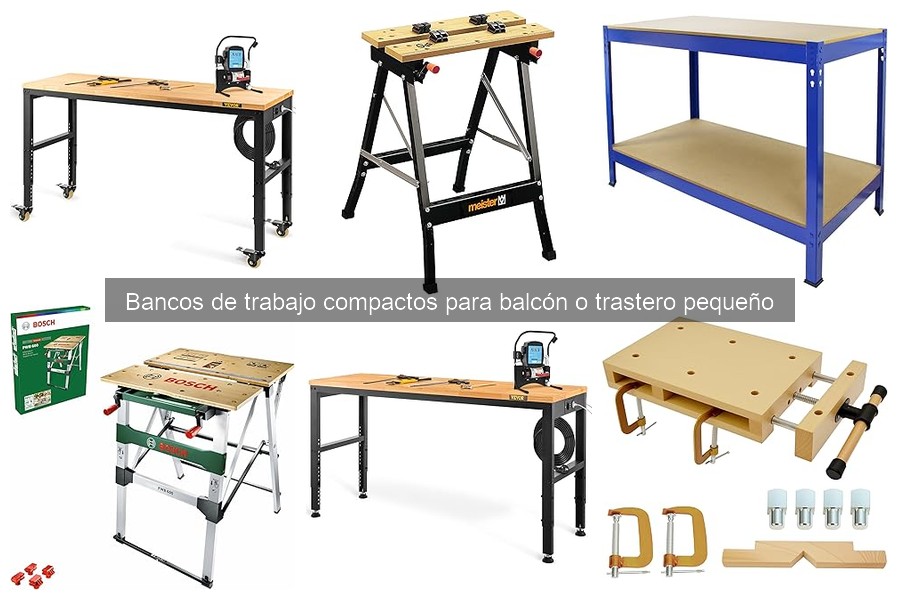Tipos de bancos de trabajo compactos para espacios pequeños