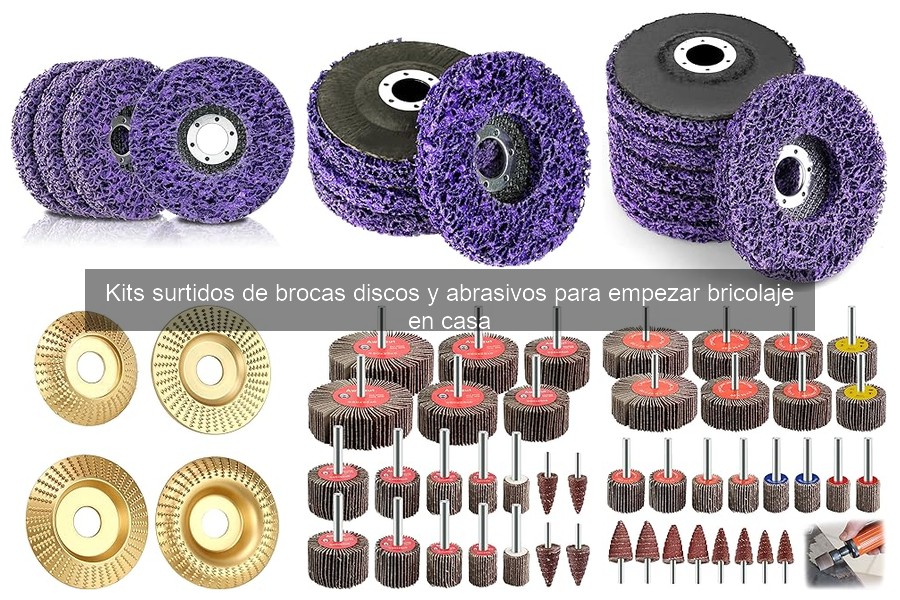 Tipos de brocas y discos en kits de bricolaje para principiantes