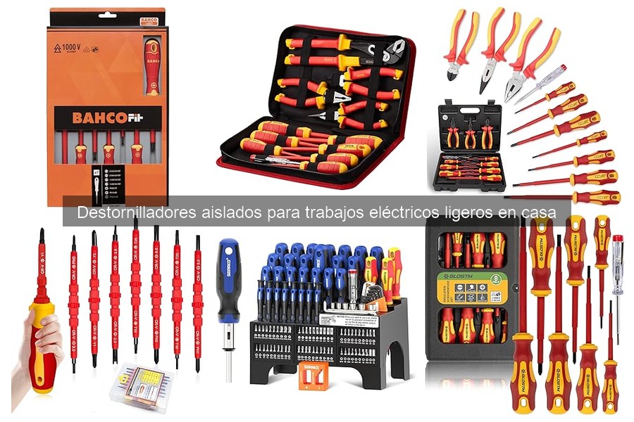 Tipos de destornilladores aislados para trabajos eléctricos