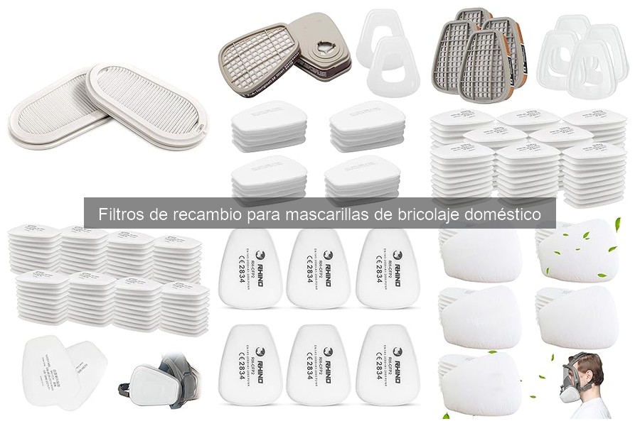Tipos de filtros de recambio para mascarillas de bricolaje