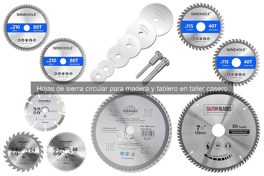 Tipos de hojas de sierra circular para madera y su uso