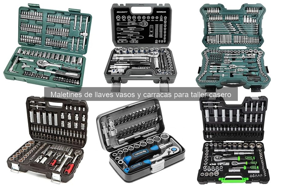 Tipos de maletines de llaves vasos y carracas para taller