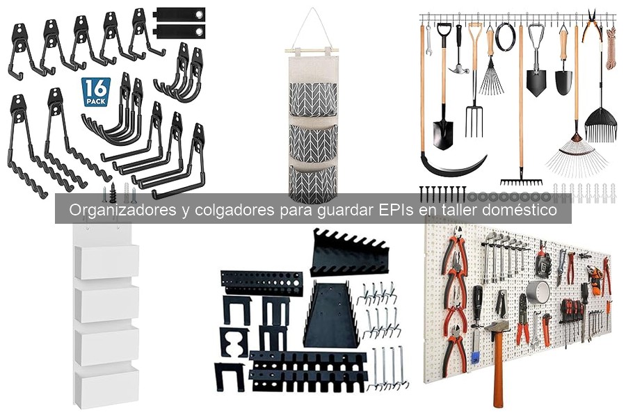 Tipos de organizadores y colgadores para EPIs en talleres