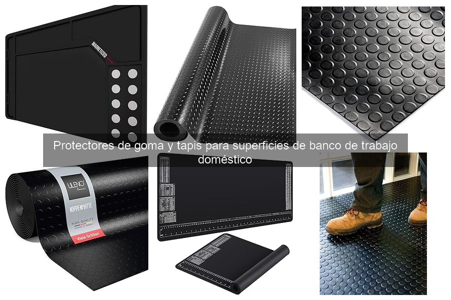 Tipos de protectores de goma para bancos de trabajo