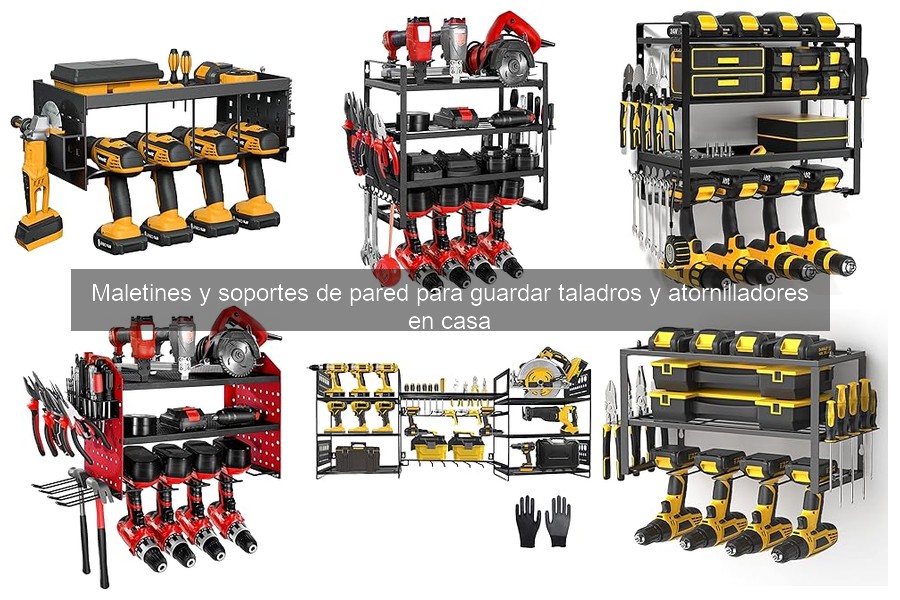 Tipos de soportes de pared para taladros y atornilladores