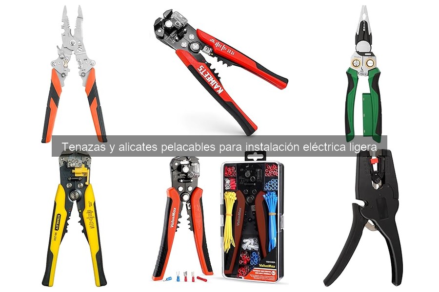 Tipos de tenazas y alicates pelacables para instalación eléctrica
