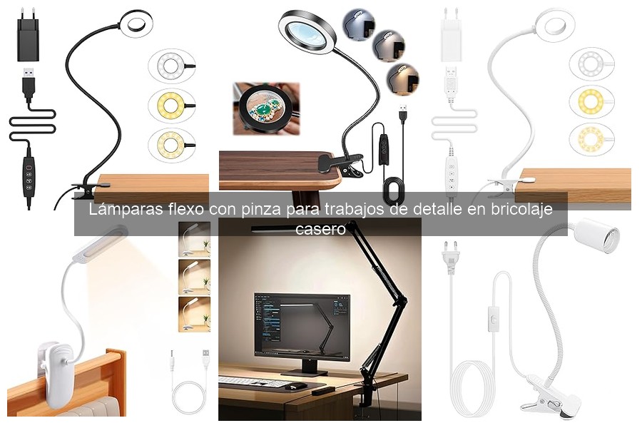 Usos creativos de lámparas flexo con pinza en bricolaje